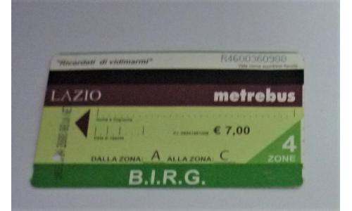 Bilhete Trem ( Metrebus) It�lia 2008